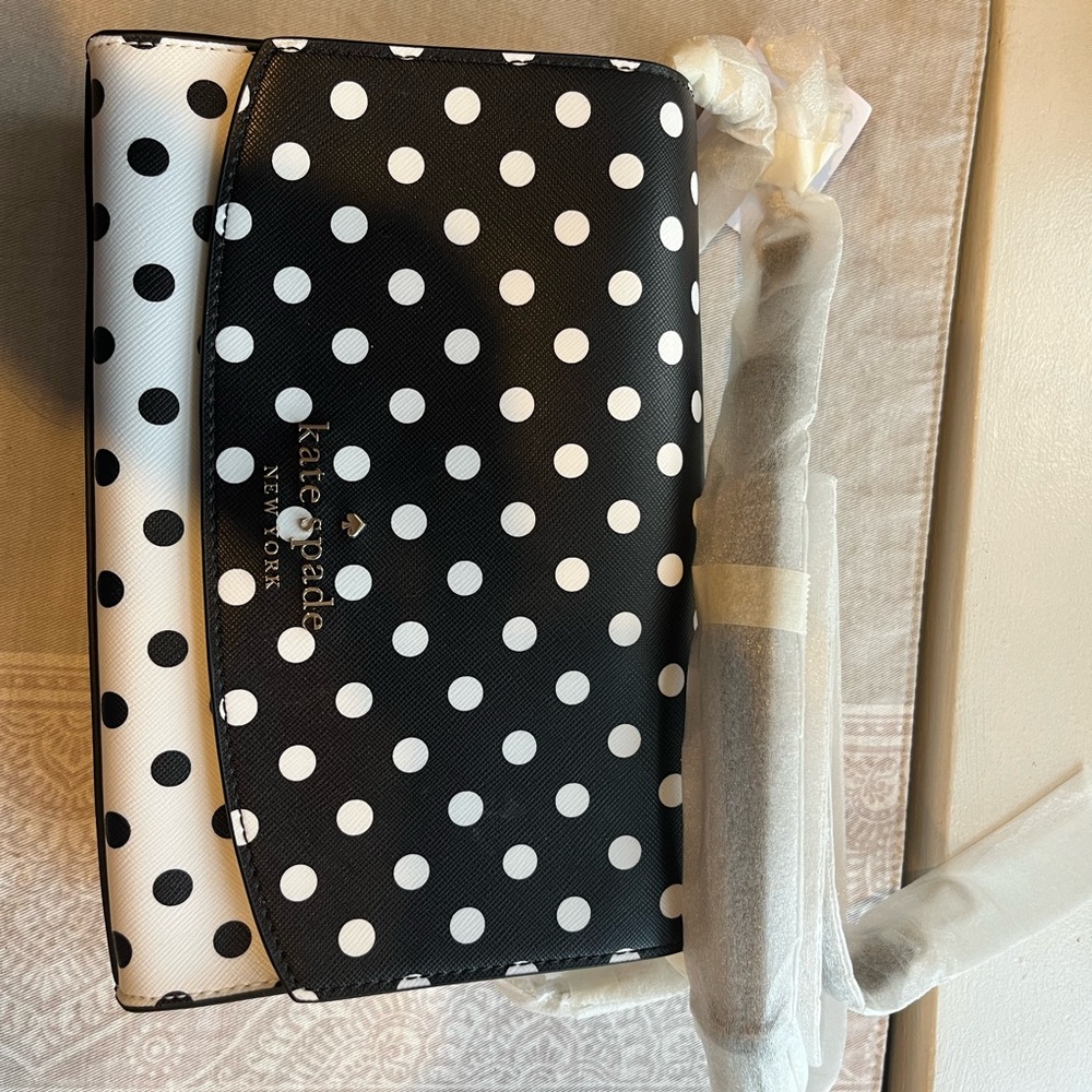 Kate Spade Black and White Polka Dot Crossbody Bag - Picture 2 of 4
